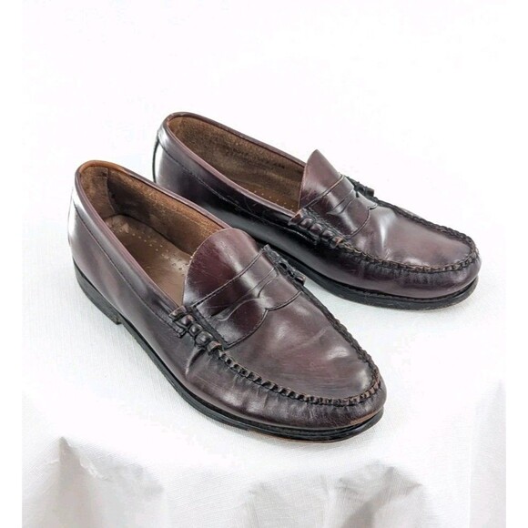 G.h. Bass Sz 10 EE Wilton ? Weejuns Dark Cherry Leather  Loafer Normcore Classic main image 9
